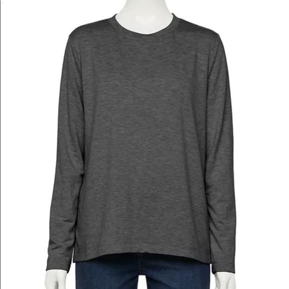 Apt. 9 Tops - Women’s Apt. 9 Drop-Shoulder Sweatshirt Grey Stall
